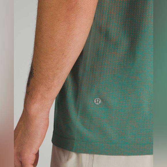 Lululemon Metal Vent Tech Short-Sleeve Shirt in Solar Orange / Maldives Green M - Picture 4 of 8